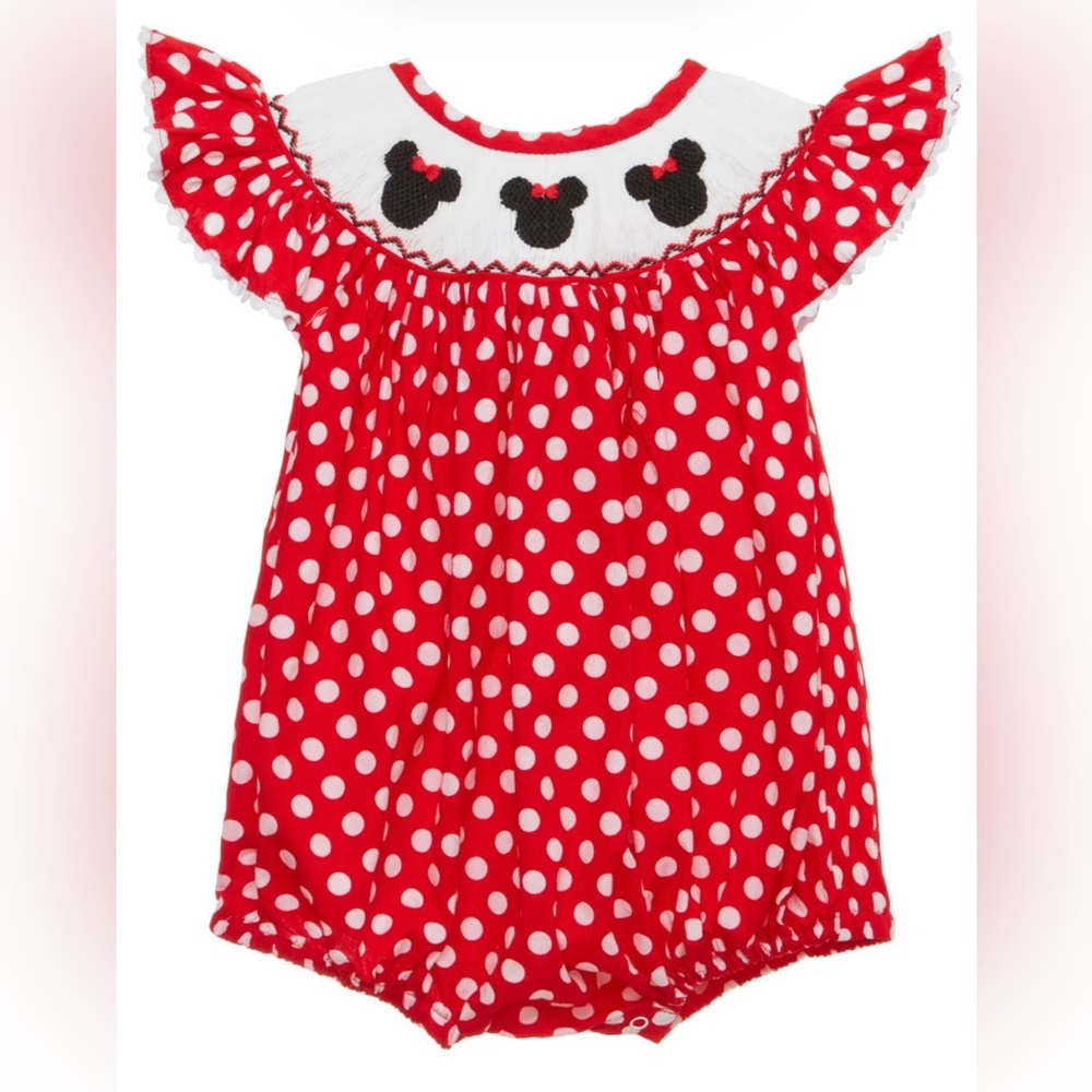 NWT Smocked Minnie Bubble